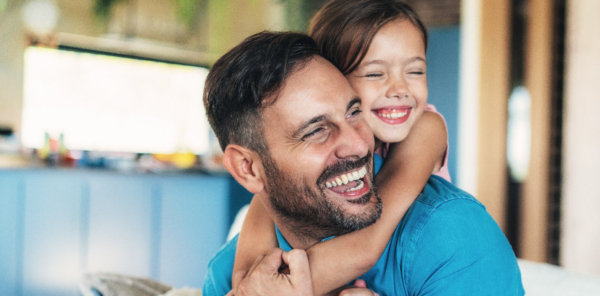 Father, Daughter, Laughing, Happiness, Playful