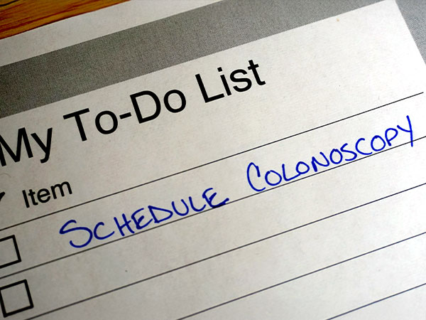 To Do List Reminder to Schedule Colonoscopy